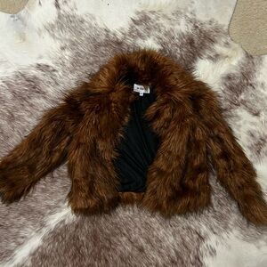 Faux fur brown coat from Revolve- XS